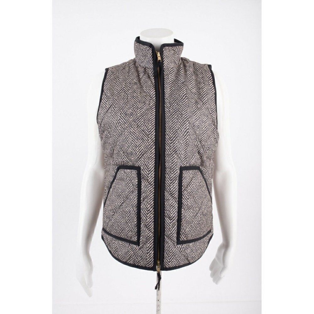 J.Crew Womens Excursion Puffer Vest Jacket Zip S